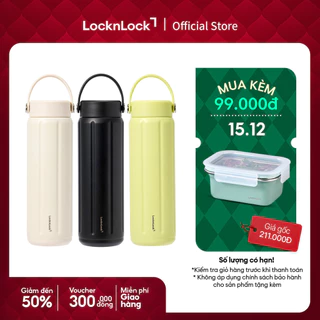 Bình giữ nhiệt LocknLock SLO ultralight tumbler LHC4427 siêu nhẹ dung tích 630ml thép không gỉ 304 có quai xách - 3 màu