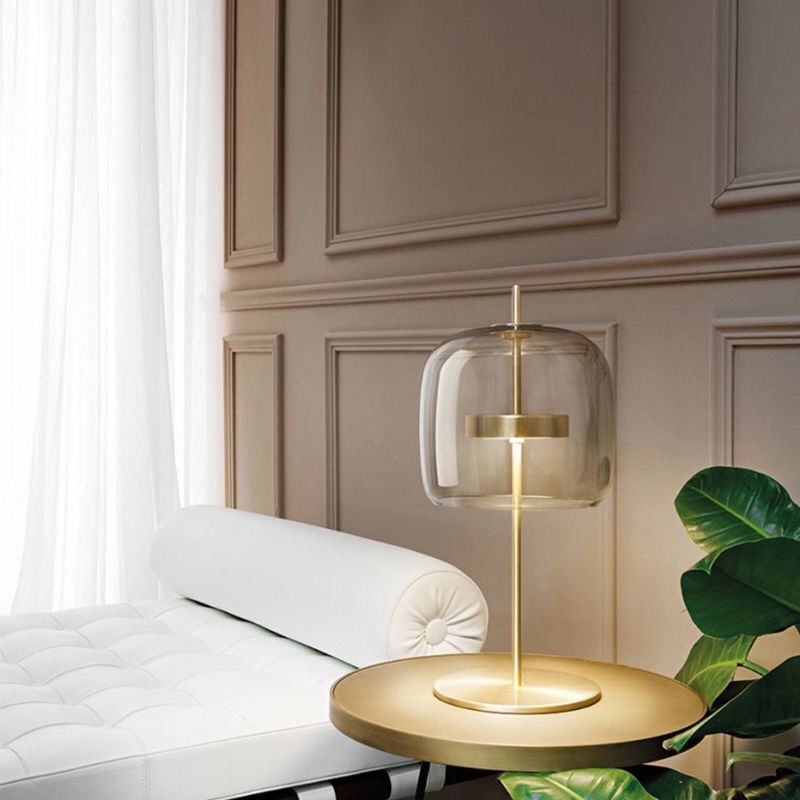 Đèn bàn thủy tinh Bắc Âu, Đèn bàn Led cắm vào phong cách Bauhaus hiện đại, Phòng khách, Học tập, Đèn trang trí quầy Bar