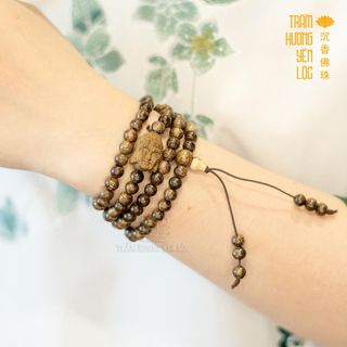 Vòng Gỗ 108 Hạt Trầm Hương mix Phật -  Trầm Hương Yên Lộc