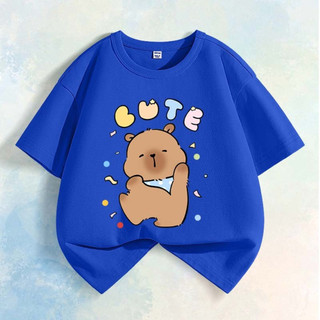 Áo thun nam bé trai in xe buýt Capybara, phong cách năng động, mặc ngoài hoặc trong