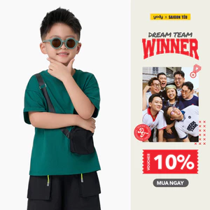 Áo phông bé trai YODY Túi ốp 3D, có khoá, form suông thoải mái BKTS25S120