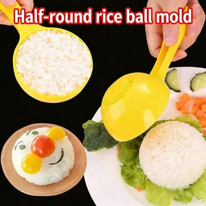 Mới 2 / 4 Chiếc Nửa Tròn Cơm Bóng Khuôn Cầm Tay Onigiri Máy Làm Chống Dính Cơm Shaper Cho Trẻ Em Bento Hộp Cơm Trưa DIY Dụng Cụ Nhà Bếp