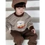 Sét Bé Trai HỌA TIẾT ÁO KẺ SỌC-CHẤM BI QC27 K.Kid Bộ Thu Đông Chất Nỉ Ấm Áp Size 8-20kg M889