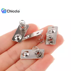 10 chiếc / 21x9mm Pin kim loại thay thế Tấm tiếp xúc lò xo Khe bạc Đẹp