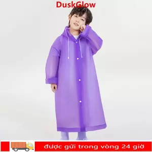 Áo mưa trẻ em DUSKGLOW, Áo mưa EVA toàn thân, Áo mưa một mảnh chống nước dày sáng tạo không dùng một mảnh ngoài trời