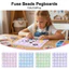 Bảng chữ cái cầu chì FUHUIOT, 78x78 / 104x104Pins Hạt 2.6mm Bảng hạt Perler, Dễ sử dụng Mặt trăng Ngôi sao Hạt Hama vuông chịu nhiệt Làm bảng xếp hình