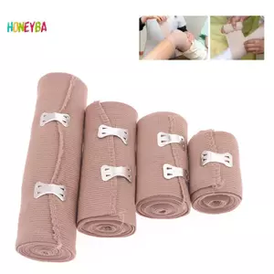 < Honeyba > 1 Cuộn Băng Nén Quấn Có Kẹp Băng Thể Thao Băng Cho Mắt Cá Chân Cổ Tay Tay Chân Bong gân Sơ Cứu Băng Đo Đẹp