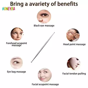 < Honeyba > Bút châm cứu S / M / L Bút châm cứu bằng thép không gỉ Bút châm cứu Kích hoạt Máy mát xa mô sâu Massage để massage mặt cơ thể Đẹp