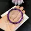 Vòng tay thạch anh tím - Miếng đệm vàng hạt kim tự nhiên bằng đá tự nhiên - Tăng cường sự tự tin quyến rũ & hoa đào may mắn - Unisex Business