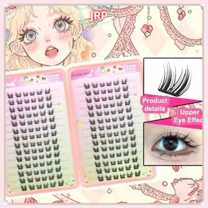 Lông mi tự dính JRP Wispy 8MM Cụm mi dán sẵn Không cần keo Dễ dàng áp dụng cho du lịch và JRP