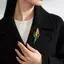 PNPIA- Cổ Điển Men Lily Trâm Pin Cho Nữ Hợp Kim Thiết Kế Thực Vật Khăn Ve Áo Đầm Dự Tiệc Phụ Kiện