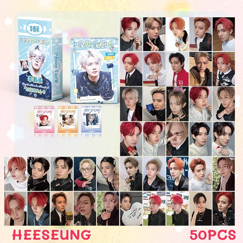 EN HEESEUNG Bưu thiếp ba chiều 2024 GGU GGU GÓI SUNGHOO JAKE JAY JUNGWON NI-KI SUNOO Solo Laser Hologram Lomo Cards Photocards