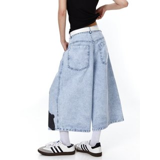 GKSSS Quần short denim nam thương hiệu thời trang đường phố Mỹ chất lượng cao unisex phong cách Nhật Bản
