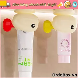 Máy ép kem đánh răng cá voi ORDOBOX, Phụ kiện phòng tắm không cần đục lỗ Giá đựng kem đánh răng, Giá đựng cốc hút Máy ép sữa rửa mặt bằng tay