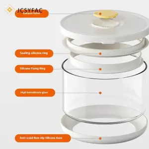 JCSYFAC Kính Kín Hơi Hộp Đựng Cơm Trưa Chịu Nhiệt Hộp Bảo Quản Thực Phẩm Cho Cơm Lạnh Salad Bát Mới