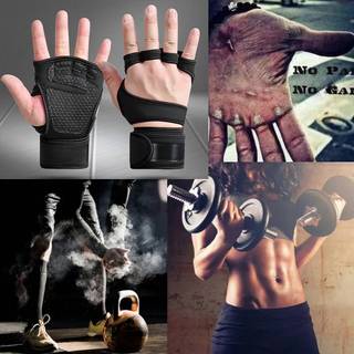 [Mar-T] 1 Đôi Găng Tập Cử Tạ Cho Nam Nữ, Bảo Vệ Cổ Tay Lòng Bàn Tay, Thể Dục Thể Thao, Gym