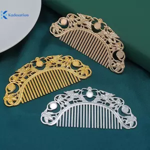 Kudosation Kẹp Tóc Trung Quốc Retro Lược Tóc Hanfu Đĩa Kẹp Tóc Trang Trí Tóc Rỗng Khắc Tóc Tinh Tế Phụ Kiện Tóc Quà Tặng Đẹp