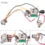 toyuvn Bộ dây điện đàn guitar điện Bộ dây điện 250K 1T1V Chiết áp 3 vị trí Ổ cắm chuyển đổi