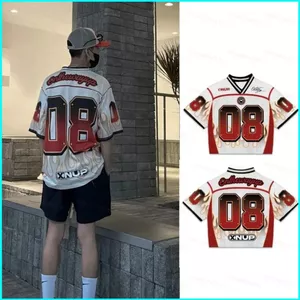 SY3 Áo thun mùa hè hiphop jersey cổ chữ V dáng rộng tay ngắn hàng đầu dạo phố YS3