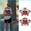 SY3 Áo thun mùa hè hiphop jersey cổ chữ V dáng rộng tay ngắn hàng đầu dạo phố YS3