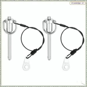2 Thanh ghim tháo nhanh có dây 6x 50mm (Đường kính. X L) Pin khóa bóng nút nhấn để đảm bảo thiết bị chiếu sáng và âm thanh.