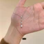 Retro khí chất vàng chải giọt nước zircon Vòng cổ nữ đa năng cá tính