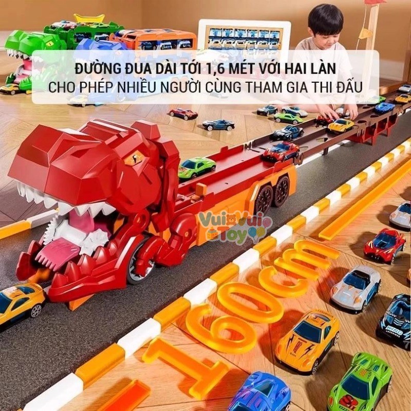 Xe hợp kim biến hình phóng đạn – Đường ray khủng long ăn thịt