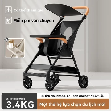 Người đi cùng trên xe đẩy Xe đẩy em bé nhẹ và có thể gấp gọn Xe đẩy tay Xe đẩy em bé nhỏ gọn, thích hợp cho trẻ lớn hơn