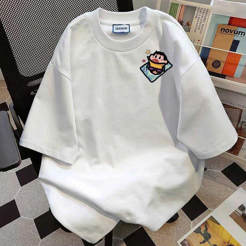 Áo phông cotton , thời trang unisex nam nữ , thoải mái với thiết kế chú bé in ng ực -thuba94