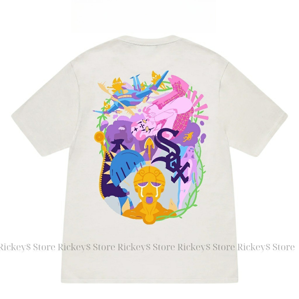 （Giao hàng 24h）Angela [High Quality] Áo Thun Anime Jojo Golden Wind White Sox - Chất Liệu Cotton Cao Cấp
