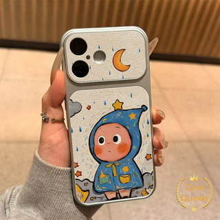 Ốp Lưng Cho iPhone 16 11 13 17 15 12 14 Pro Max 17 Air 14 Plus Hoạt Hình Dễ Thương Nhân Vật Ngôi Sao Áo Mưa Ngay Lập Tức Miếng Dán