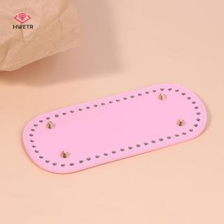 HWETR 1 Đáy Dài Cho Túi Dệt Kim Da Đế Handmade Đáy Có Lỗ Tự Làm Móc Túi Đáy Phụ Kiện Mới