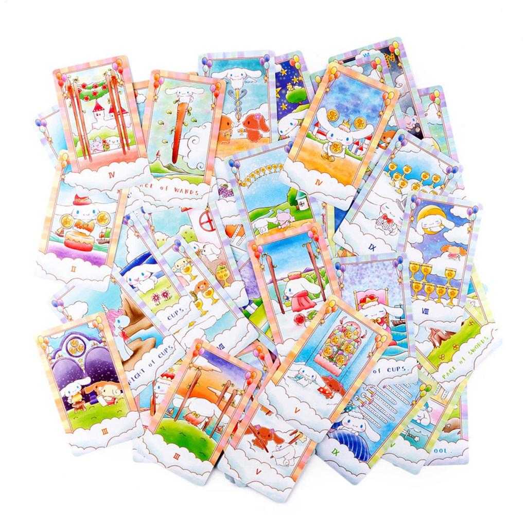 78 Tờ Luna 's Cinnamoroll Tarot Full English Paper Tarot Cards Người mới bắt đầu sưu tập bài Trò chơi