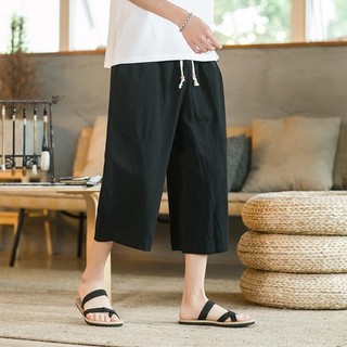 Quần Crop mỏng phong cách châu Á dành cho nam - Thiết kế Âm Âu từ Trung Quốc