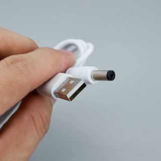 1m trắng DC 5v USB nam sang DC cổng nam 5.5MM x 2.1mm Sạc nguồn mở rộng Cáp Thùng Kết nối USB 2.0 17VN1