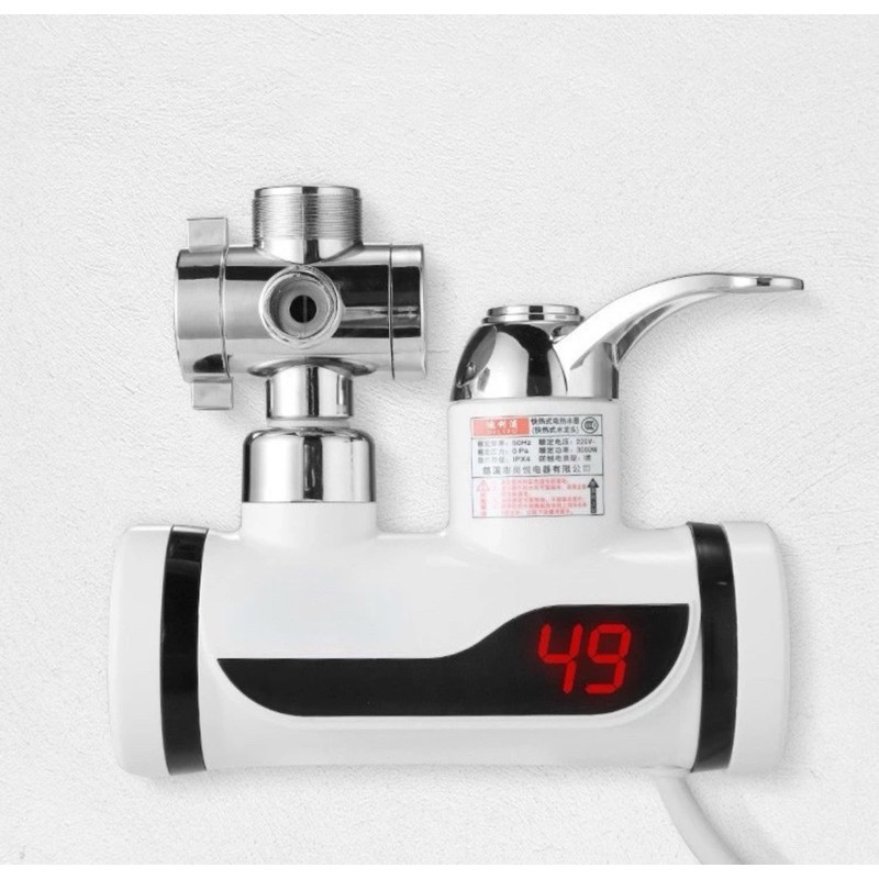 Máy làm nóng nước trực tiếp tại vòi, vòi nước tại bồn rửa có màn hình LED hiển thị nhiệt độ, chống giật an toàn