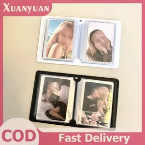XUAN INS Hồng Đen Ren Kẻ Sọc Album Ảnh Kpop Hàn Quốc Thần Tượng Ngôi Sao Đuổi Theo Chất Kết Dính photocard Giá Đỡ 3 Inch Sưu Tập Album Sách VN