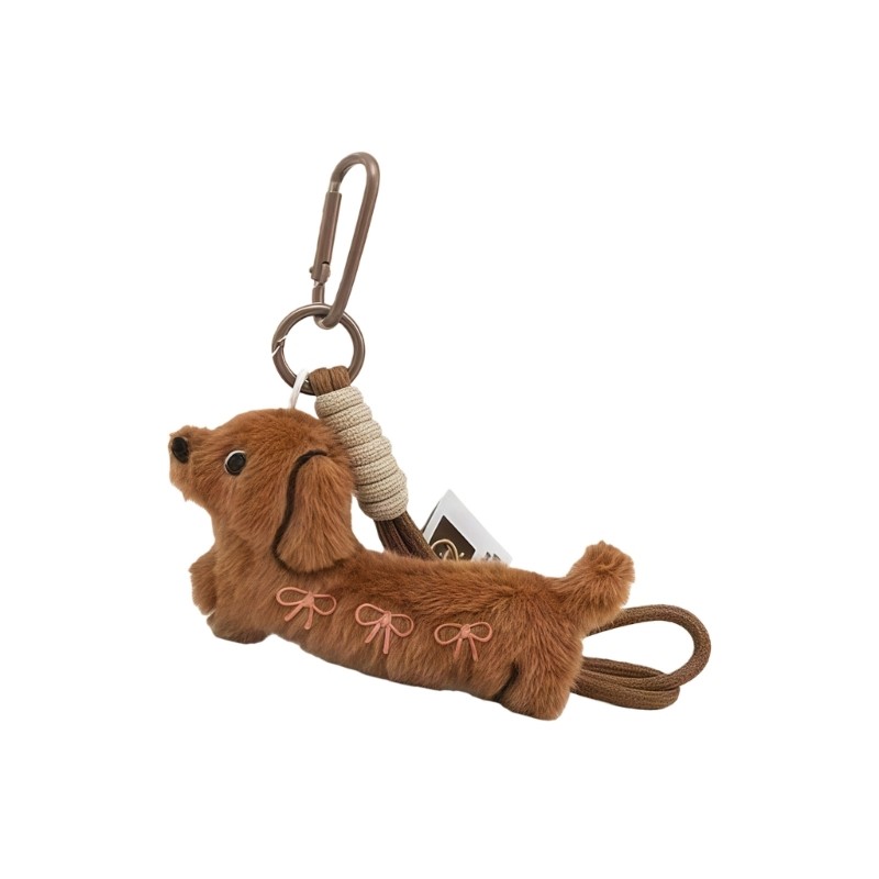 DASBSUG Phim hoạt hình ngọt ngào Dachshund Túi sang trọng quyến rũ để cá nhân hóa Mặt dây chuyền túi lông mềm Lý tưởng cho trẻ em và người lớn Pra