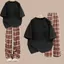 Bộ quần kẻ CARO đỏ cạp cao + kết hợp áo phông unisex tay lỡ -Hình đôi mắt- quanaao94