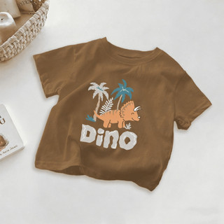 Áo thun ngắn tay in một mặt dễ thương dành cho bé trai, thoải mái và đa năng cho các hoạt động ngoài trời.
