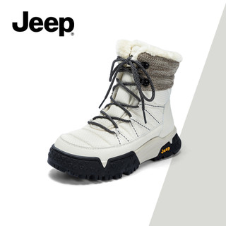 Giày Bốt Tuyết JEEP Nữ Mùa Đông Cao Cấp Dày Lớp Lót Lông Cừu Chống Thấm Nước Chống Trơn Trượt Giày Cotton Ngoài Trời Chống Lạnh