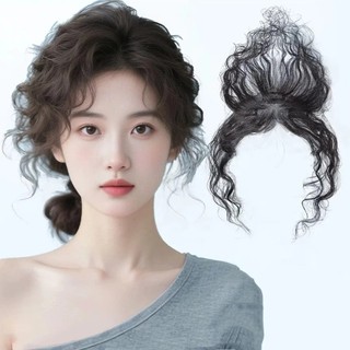 NEATDWELL Clip-In Bangs - Tóc tự nhiên xoăn tay, ren siêu mỏng, đế trong suốt