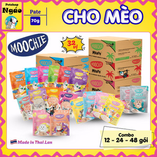 Pate Mèo MOOCHIE [COMBO 12 - 24 - 48 GÓI] hỗ trợ tiêu hóa và tiêu búi lông