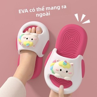 Dép EVA hình kỳ lân cho bé gái – Phong cách công chúa, đế mềm chống trượt, mang đi ngoài