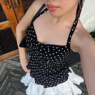 Marbit Camisole Dành Cho Nữ, Dây Chấm Bi, Có Đệm Ngực và Thiết Kế Lưng Đẹp