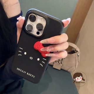 Ốp Điện Thoại Nơ 3D Dễ Thương Cho OPPO Reno 15 14 13 11 9 8 Pro 7 Lite 8Z 7Z 6 5 5K 4Z Find X9 X8 X8S X7 R17 R15 5G 4G Sang Trọng Bao Da Hoạt Hình Dễ Thương Kitty PU Mềm Mại Vỏ