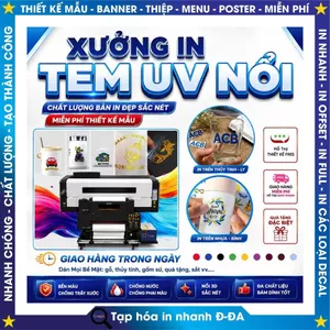 In Tem UV DTF Nổi 3D Theo Yêu Cầu,GIAO HÀNG HOẢ TỐC Dán mọi bề mặt, in sắc nét độ bền cao,giao hàng