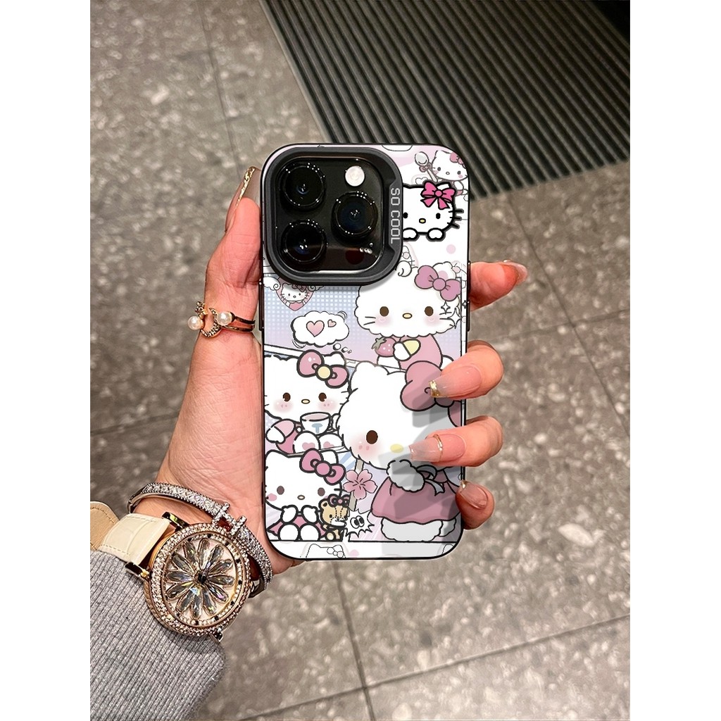 Ốp lưng chống sốc Hello Kitty truyện tranh thiết kế dễ thương độc đáo phong cách nữ tính Cấp iPhone 17/16/15/14/13/12/11