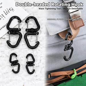 2 CÁI Mới 360° Móc xoay ngoài trời đa chức năng S-Hook Dây đeo ba lô Carabiner