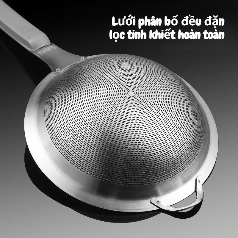 Rây Lọc Inox304 Vớt Inox Lưới Nhỏ Lọc đều Hoàn Toàn, Phù Hợp Mọi Nhu Cầu Sử Dụng 14/16/18cm